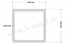 Teava patrata otel 120x120x10 mm 1